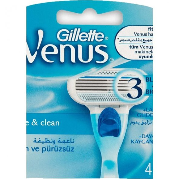 Gillette Venus Klasik Kadın Yedek Tıraş Bıçağı 4lü Paket