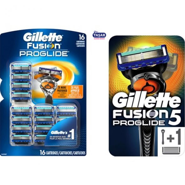 Gillette Fusion Proglıde 16lı Yedek Yeni+ Proglide 1up Set