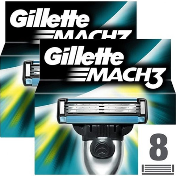 Gillette Mach3 Yedek Tıraş Bıçağı 8li x 2 Adet