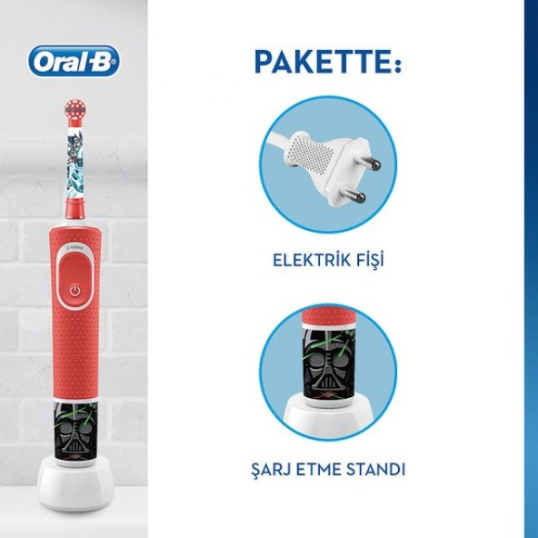 Oral-B Çocuklar İçin Şarj Edilebilir Diş Fırçası D100 Star Wars Özel Seri - 3