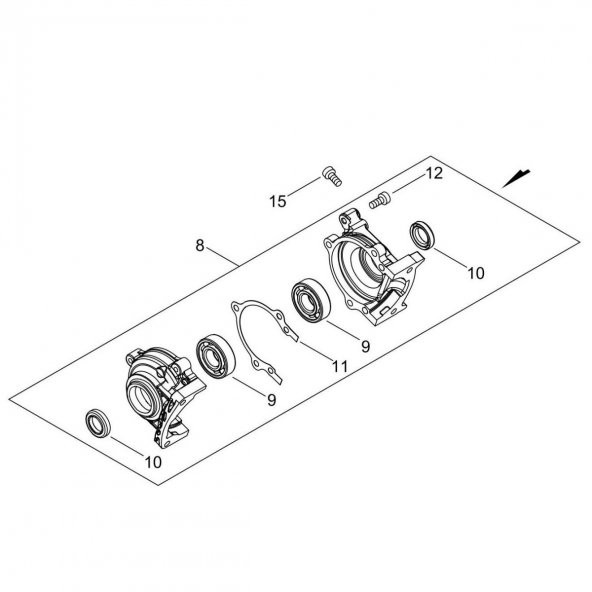 Echo CS 2511 Motorlu Testere Silindir Alt Karter (Krank Hariç) - Resim 5