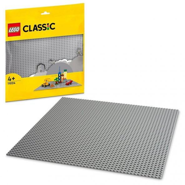 LEGO® Classic Gri Plaka 11024 - 4 Yaş ve Üzeri Çocuklar İçin Yaratıcı Oyuncak Yapım Seti (1 Parça)