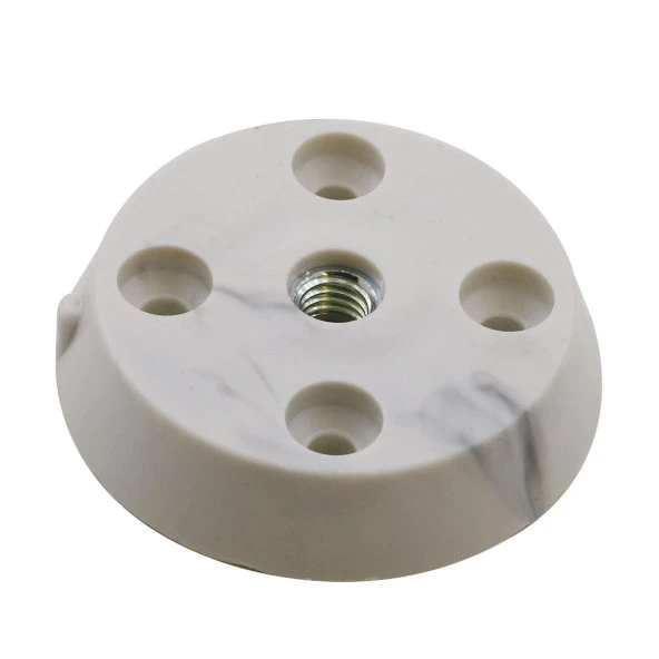 Mobilya Masa Sehpa Ayağı Bağlantı Aparatı Düz Ayak Tabanı Beyaz - 3