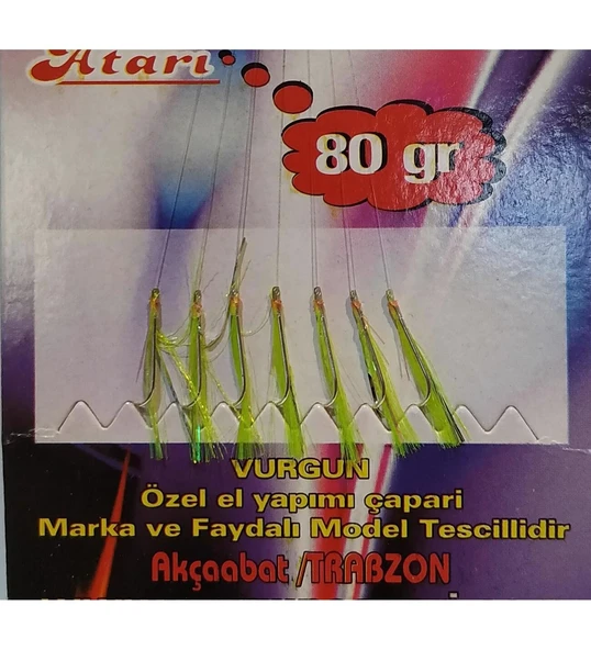 VURGUN 80gr 7 iğneli F.Sarı Renkli Organze Çapari - 2