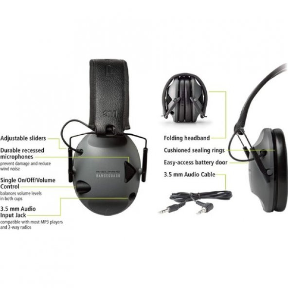 Peltor Sport RangeGuard 21dB Elektronik Atış Kulaklığı - 5