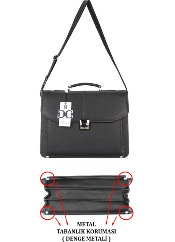 Deri Evrak Çantası Laptop Bölmeli 15.6"İnç Taban Korumalı 8683255011315 - 5