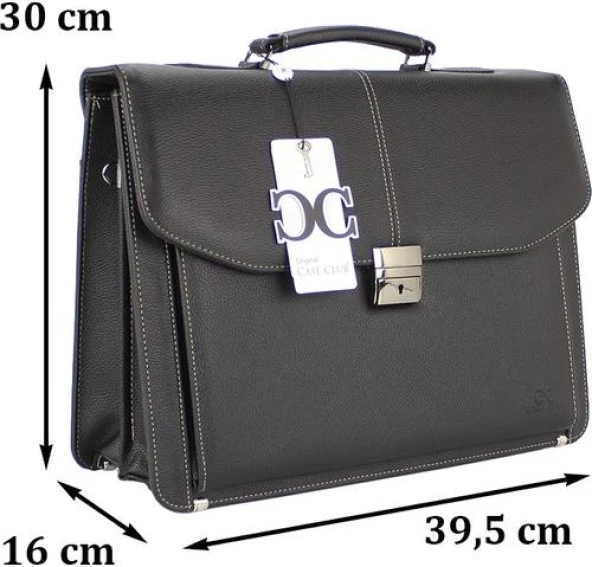 Deri Evrak Çantası Laptop Bölmeli 15.6"İnç Taban Korumalı 8683255011315 - 3