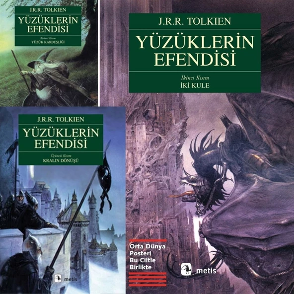 YÜZÜKLERİN EFENDİSİ 3 KİTAPLIK SET HEPSİ BİR ARADA