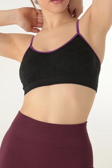 Gigotto Seamless Kabartma Desenli Büstiyer - 7