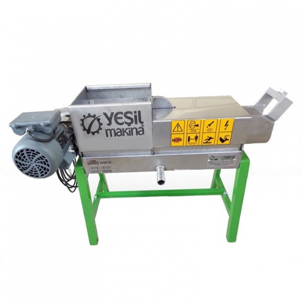 Yeşil HS250 220v 250kg/s Helezonlu Şıra Makinası Üzüm Sıkma Makinası
