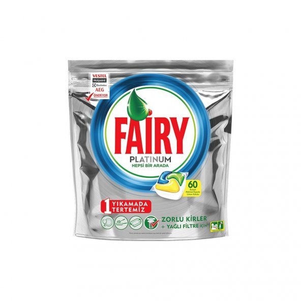 Fairy Platinum Bulaşık Deterjanı Kapsülü Limon 60 x 3 Yıkama