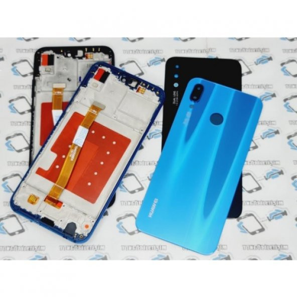 Huawei P20 Lite Lcd Ekran (çıtalı) + Pil Kapağı (Tamir Seti) - 2