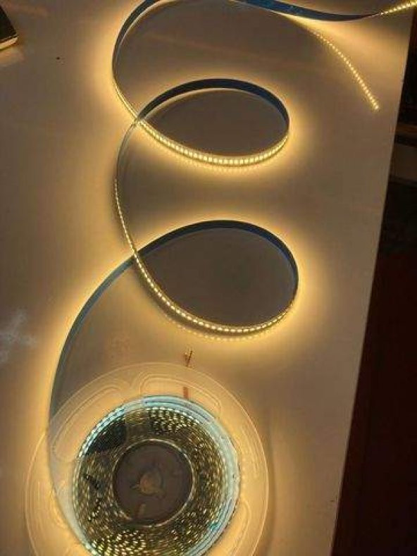 OKEY LED Metrede 240 Ledli Yüksek Lümenli 5 Metre 12 Volt İç Mekan Silikonsuz Gün Işığı Şerit Led