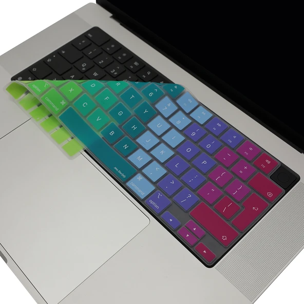 MacBook Klavye Koruyucu Silikon Kılıf UK-EU Düzeni İnce Yıkanabilir Toz ve Sıvı Koruma Air 13.6 ve Pro 14-16 M5-M4-M3-M2 Uyumlu ürün görseli 1