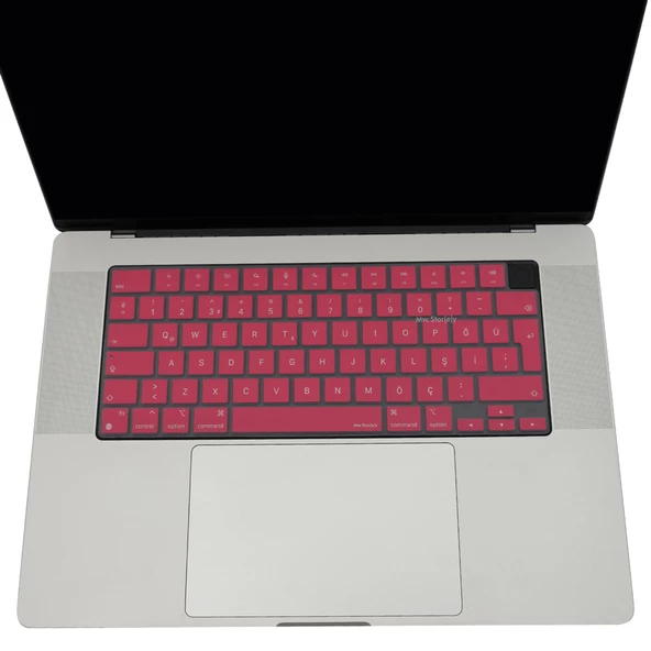 Macbook Kılıf Klavye Koruyucu M1-M2-M3 (Türkçe Q) TouchID'li A2681 A3113 A2941 A3114 A2442 A2485 ile Uyumlu - 8