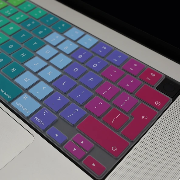 MacBook Klavye Koruyucu Silikon Kılıf UK-EU Düzeni İnce Yıkanabilir Toz ve Sıvı Koruma Air 13.6 ve Pro 14-16 M5-M4-M3-M2 Uyumlu - Resim 2