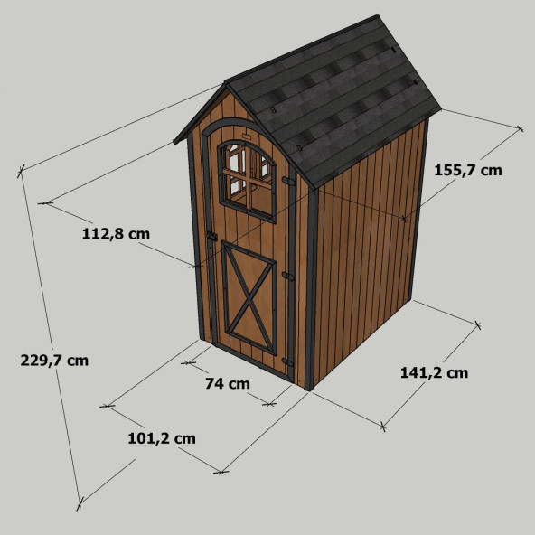 Mandu Ahşap Bahçe Depolama Evi (Bahçe Deposu) 2700Lt - 5