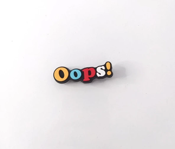 Silikon Oops Yazılı 1 Adet Tekli Terlik Süsü Aksesuar ürün görseli