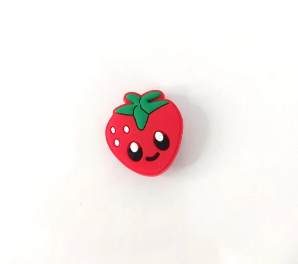 Silikon Sevimli Çilek 1 Adet Tekli Terlik Süsü Aksesuar ürün görseli