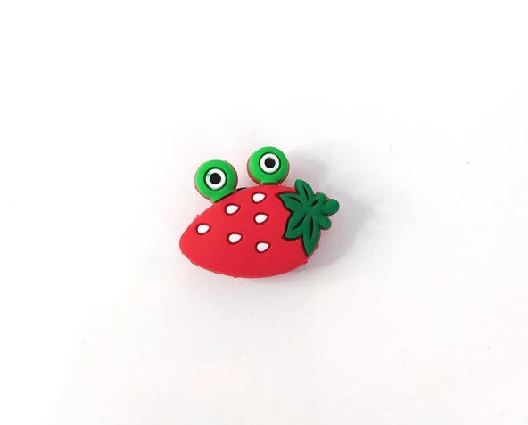 Silikon Çilek 1 Adet Tekli Terlik Süsü Aksesuar ürün görseli