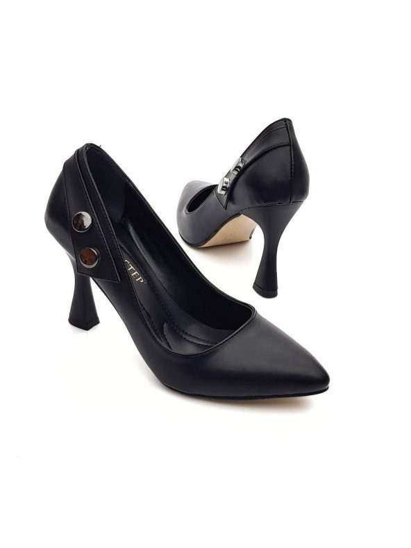 Goldstep 1130 Kadın Düğmeli Stiletto Topuklu Ayakkabı - 3
