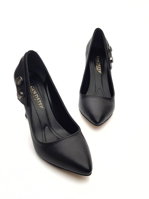 Goldstep 1130 Kadın Düğmeli Stiletto Topuklu Ayakkabı - 4