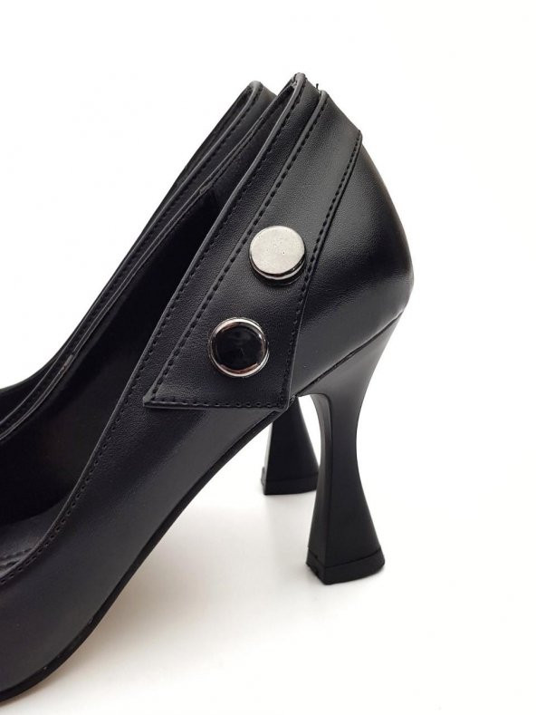 Goldstep 1130 Kadın Düğmeli Stiletto Topuklu Ayakkabı - 6