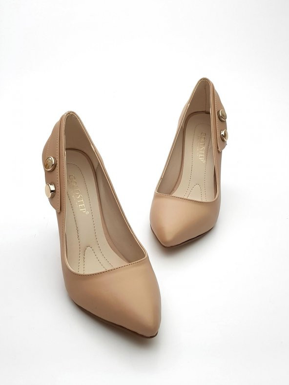 Goldstep 1130 Kadın Düğmeli Stiletto Topuklu Ayakkabı - 9
