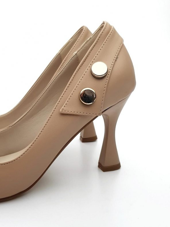 Goldstep 1130 Kadın Düğmeli Stiletto Topuklu Ayakkabı - 11