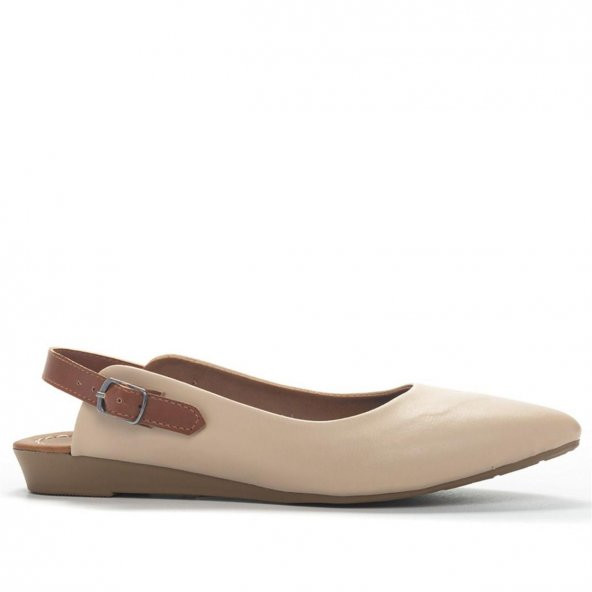 Potinonline 107 Kası Arkası Açık Tokalı Düz Babet - 9