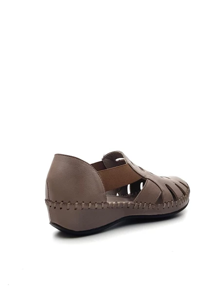 Venüs 18791395 Kadın Deri Lastikli Comfort Delikli Sandalet - 7