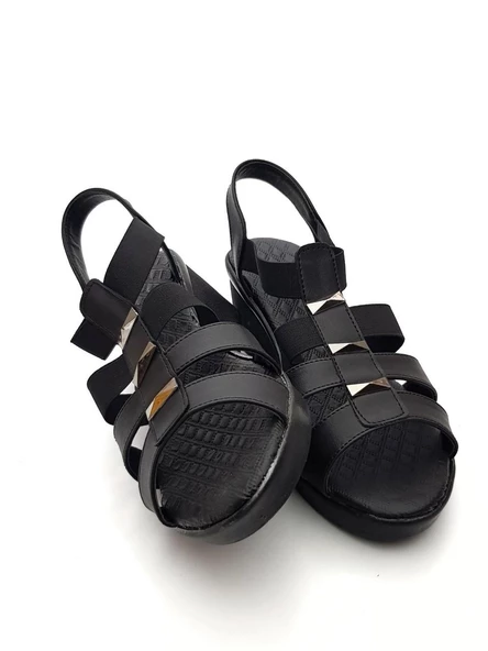 Goldstep 1186 Kadın Lastikli Comfort Feta Topuk Sandalet - 7