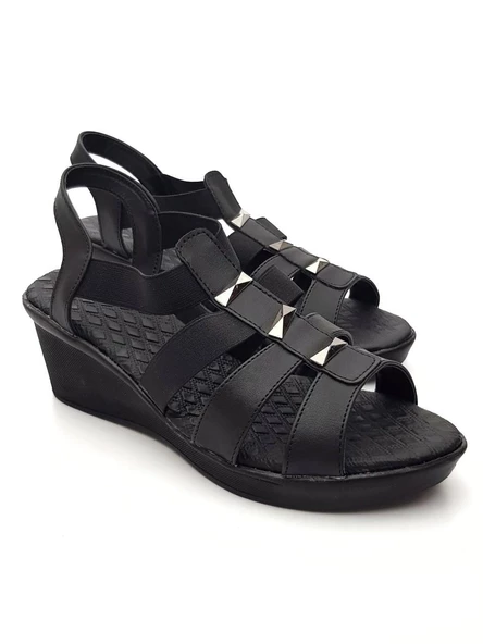 Goldstep 1186 Kadın Lastikli Comfort Feta Topuk Sandalet - 8