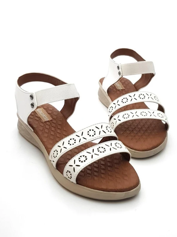 Goldstep 1189 Kadın Çiftbant Lastikli Comfort Düz Günlük Sandalet - 2
