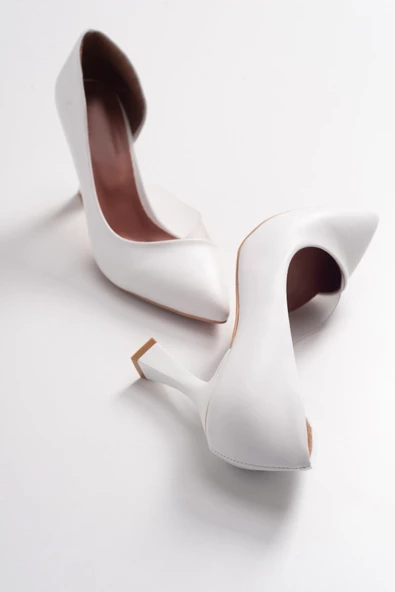 Potinonline 0653 Kadın Yanı Şeffaf Açık Stiletto Topuklu Ayakkabı - 10