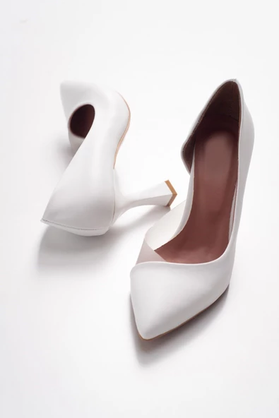 Potinonline 0653 Kadın Yanı Şeffaf Açık Stiletto Topuklu Ayakkabı - 9