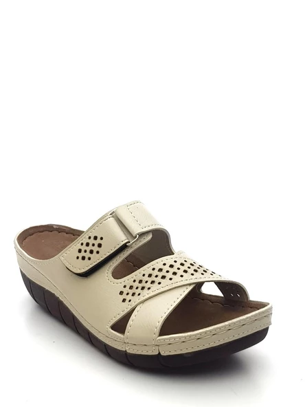 Mulex 2354 Kadın Çapraz Cırtlı Comfort Terlik - 4