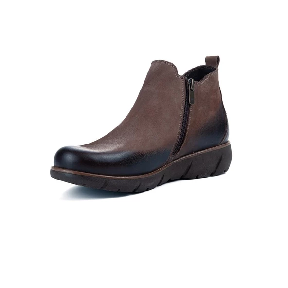 Venüs 1953755K Kadın Deri Lastikli Fermuarlı Kısa Bot - 8