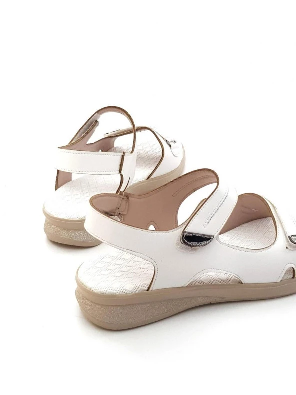 Goldstep 1190 Kadın Cırtlı Düz Günlük Sandalet - 5