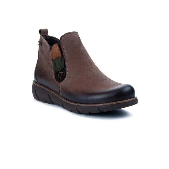 Venüs 1953755K Kadın Deri Lastikli Fermuarlı Kısa Bot - 7