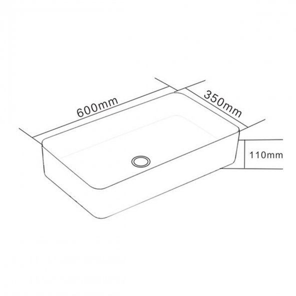 E-4071S Tezgah Üstü Porselen Lavabo E-4071S - 2
