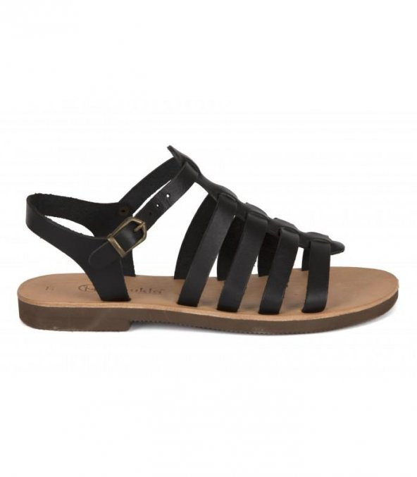 5006 Topukla Kadın Deri Sandalet - 2