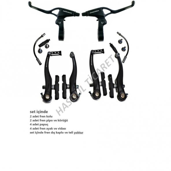 Hsgl Bisiklet Siyah Full Aluminyum Promax V-Fren Fren Takımı Bisiklet Fren Sistemleri Yedek Parça - 4