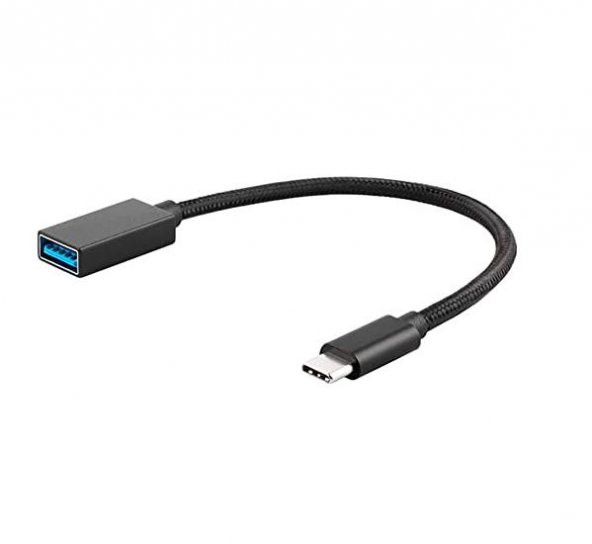 USB 3.1 Type-c OTG Örgülü Kaliteli Kablo - 20 cm