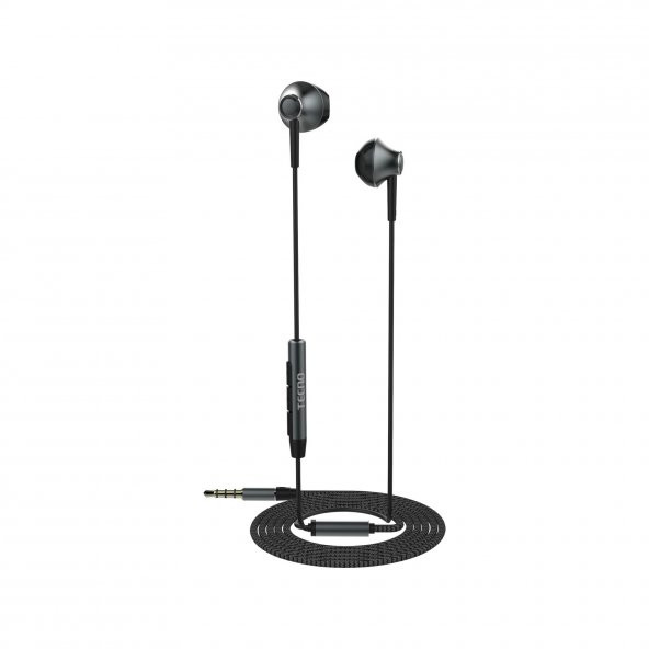 Tecno Spark 5 Pro Rock R2 Kablolu Mikrofonlu Kulaklık Siyah