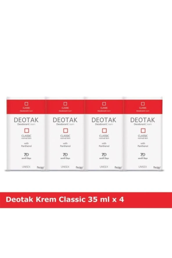 Deotak Krem Deodorant Classic 35ml X 4 Adet