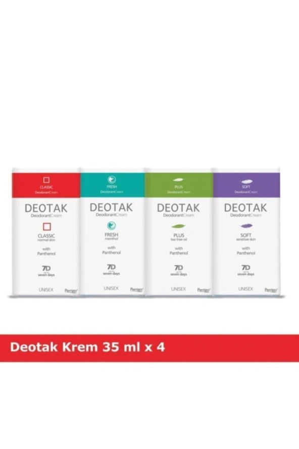 Deotak Krem Deodorant 4 Lü Karma Çeşit