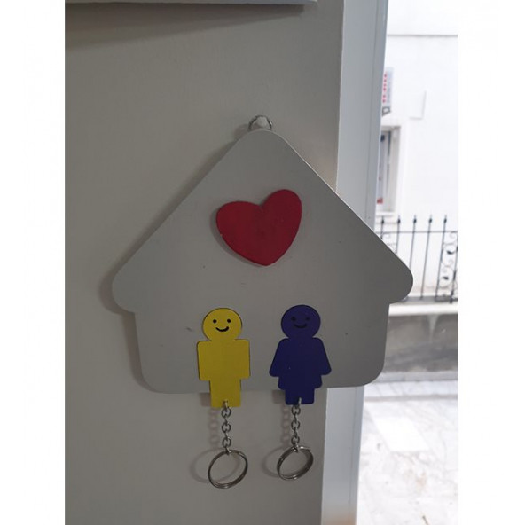 İki Kişilik Anahtarlıklı Ahşap Anahtarlık - 3
