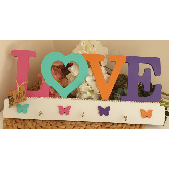 LOVE Ahşap Anahtarlık - 2