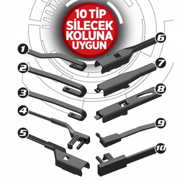 MUZ SİLECEK 50CM TAİYİ (TEK FİYATI) 10 APARATLI ÜNİVERSAL MUZ SİLGİ SÜPÜRGESİ - 2